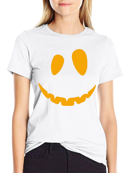 Pumpkin Face Graphic Tee - Halloween T-Shirt