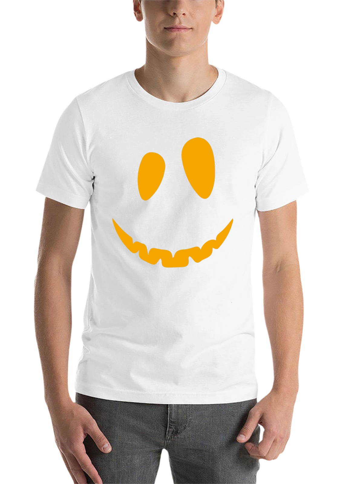 Pumpkin Face Graphic Tee - Halloween T-Shirt
