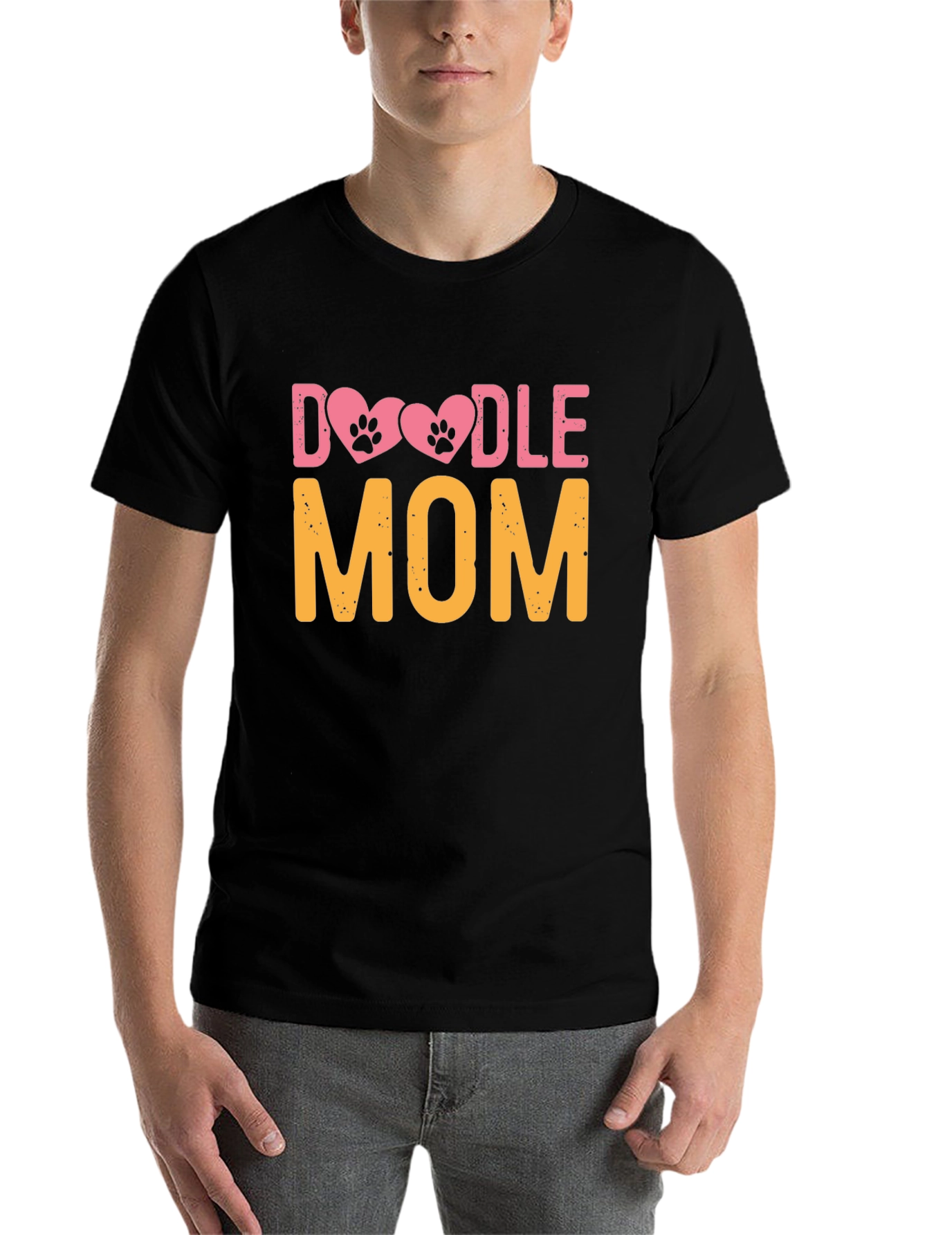 Doodle Mom T-Shirt - Dog Paw Heart Design