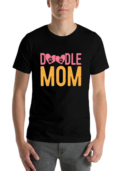Doodle Mom T-Shirt - Dog Paw Heart Design