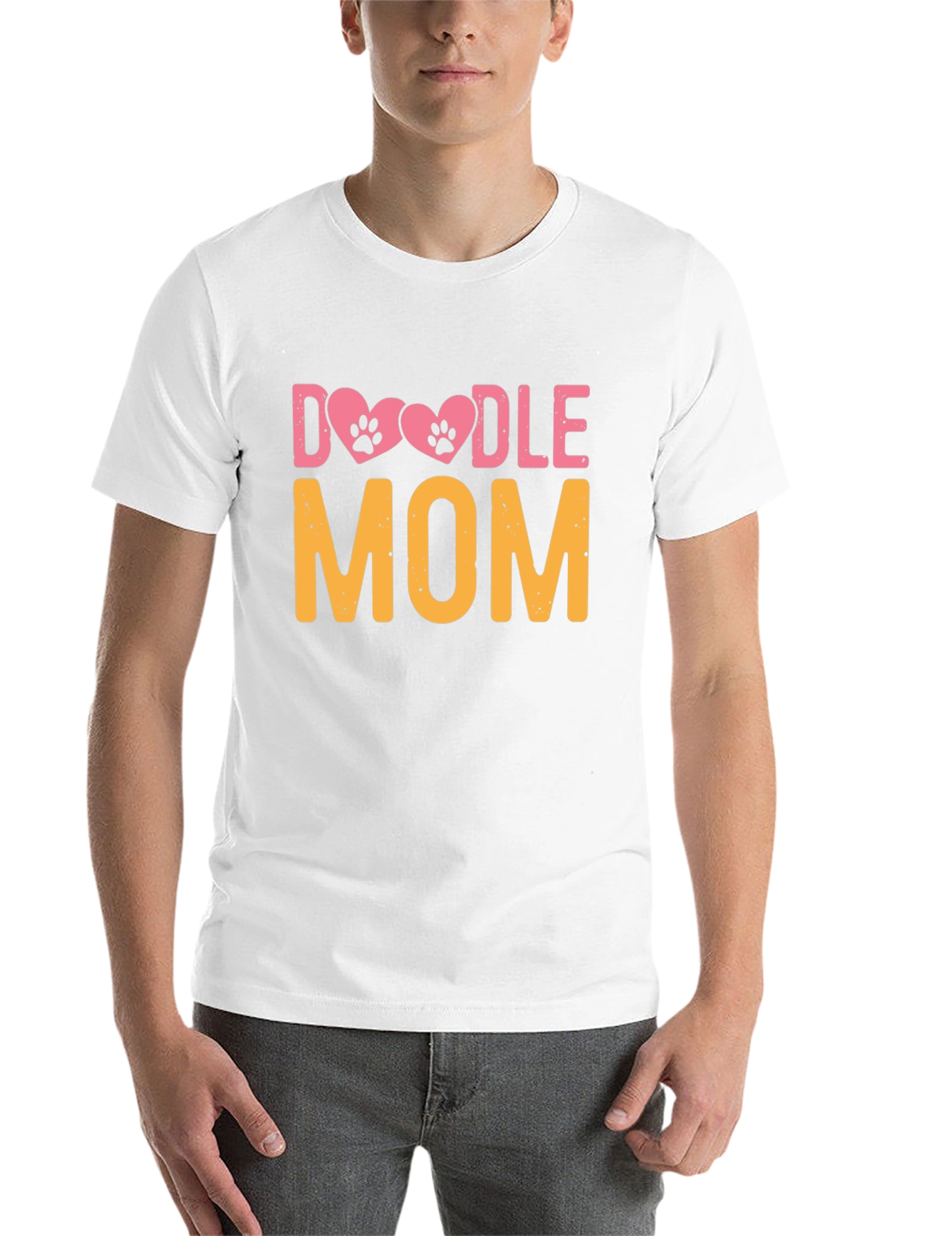 Doodle Mom T-Shirt - Dog Paw Heart Design