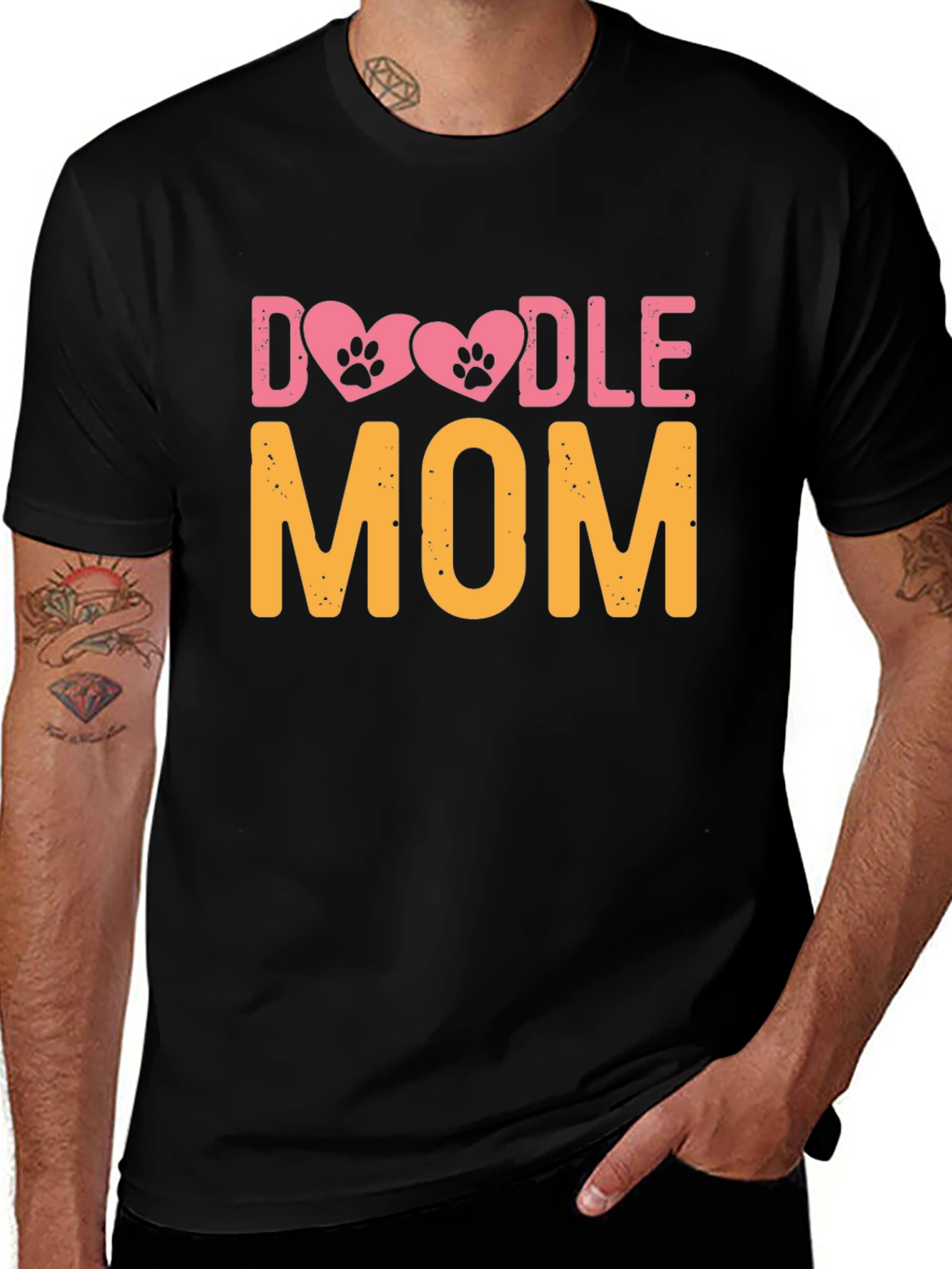 Doodle Mom T-Shirt - Dog Paw Heart Design