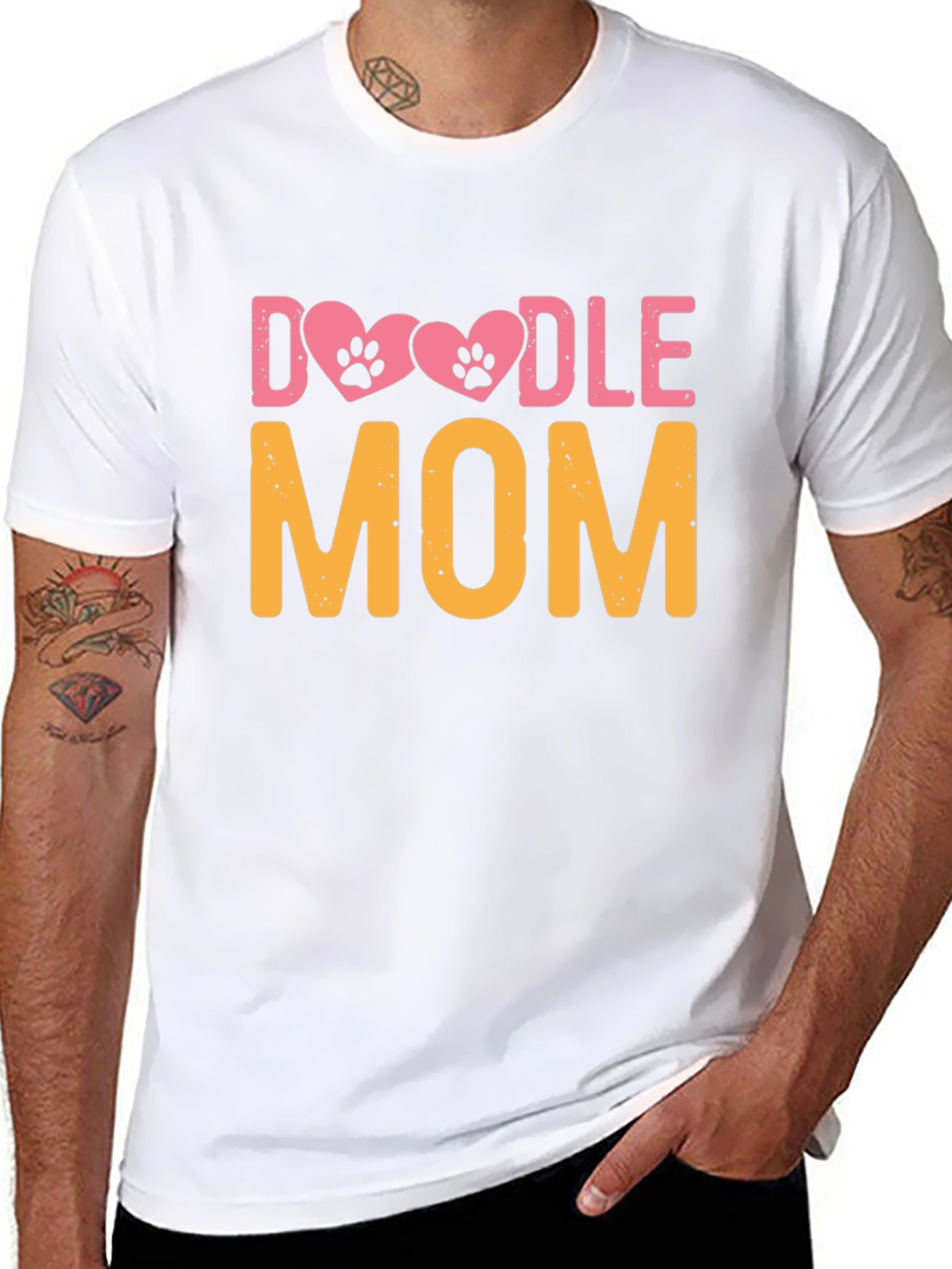 Doodle Mom T-Shirt - Dog Paw Heart Design