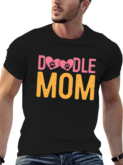 Doodle Mom T-Shirt - Dog Paw Heart Design
