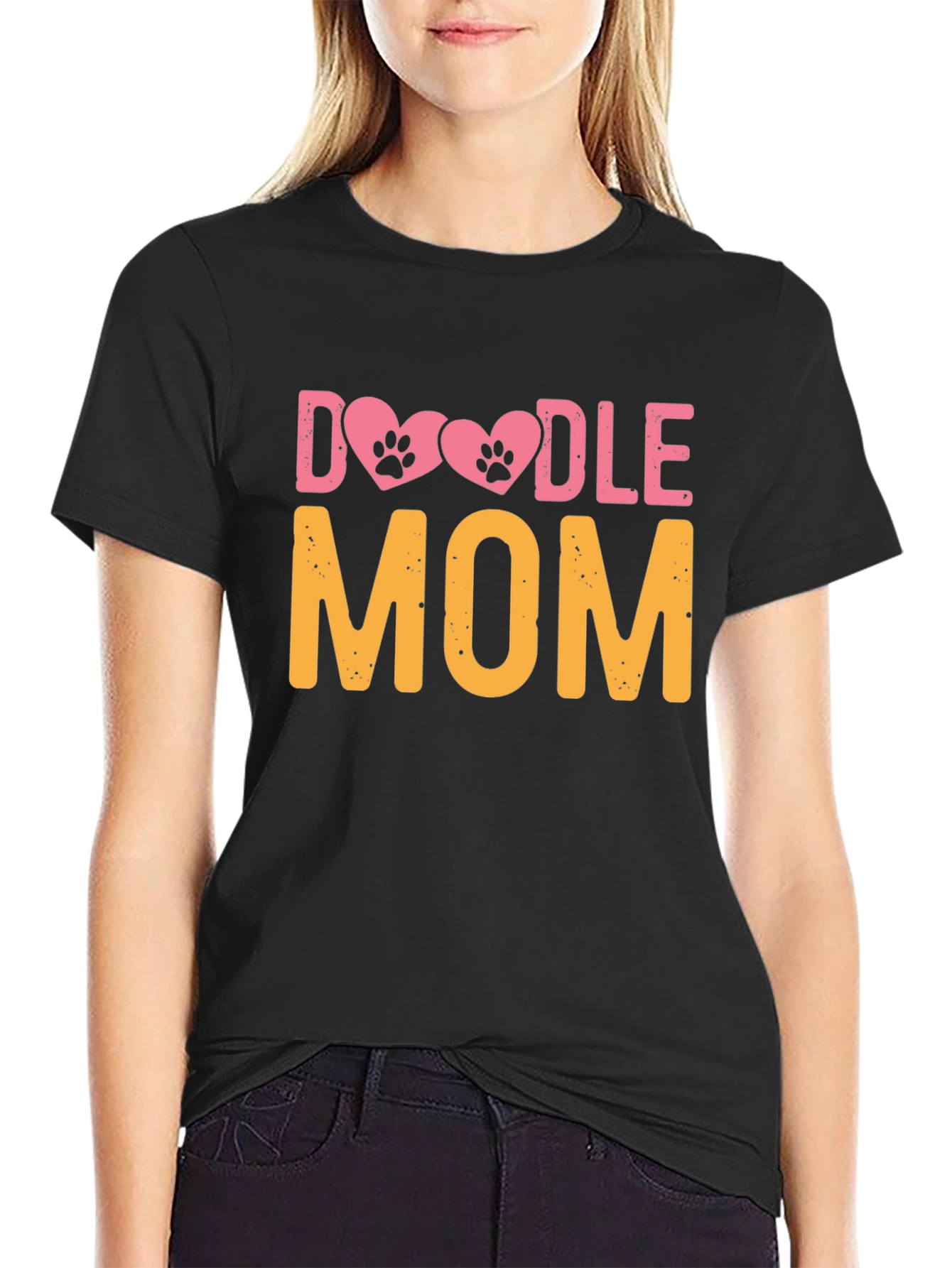 Doodle Mom T-Shirt - Dog Paw Heart Design