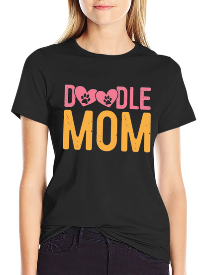 Doodle Mom T-Shirt - Dog Paw Heart Design