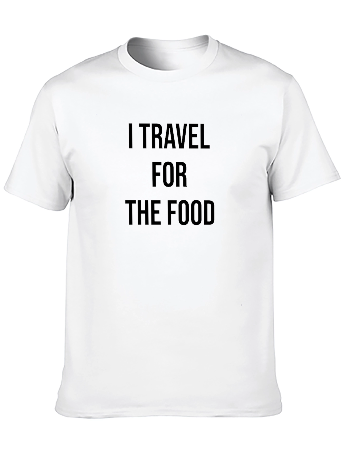I Travel for the Food Black T-Shirt
