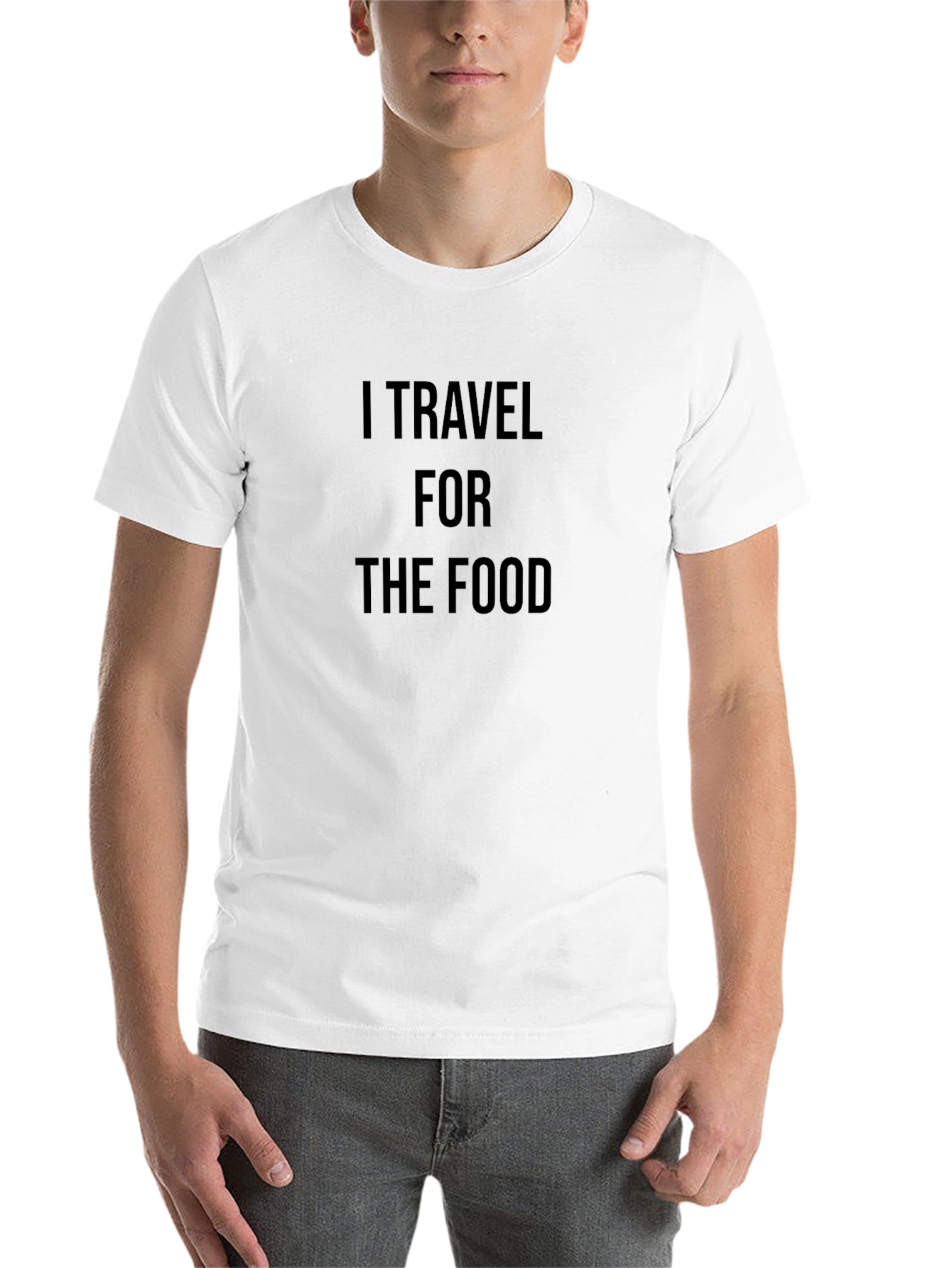 I Travel for the Food Black T-Shirt
