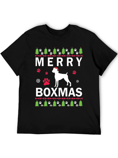 Merry Boxmas Dog Christmas T-Shirt