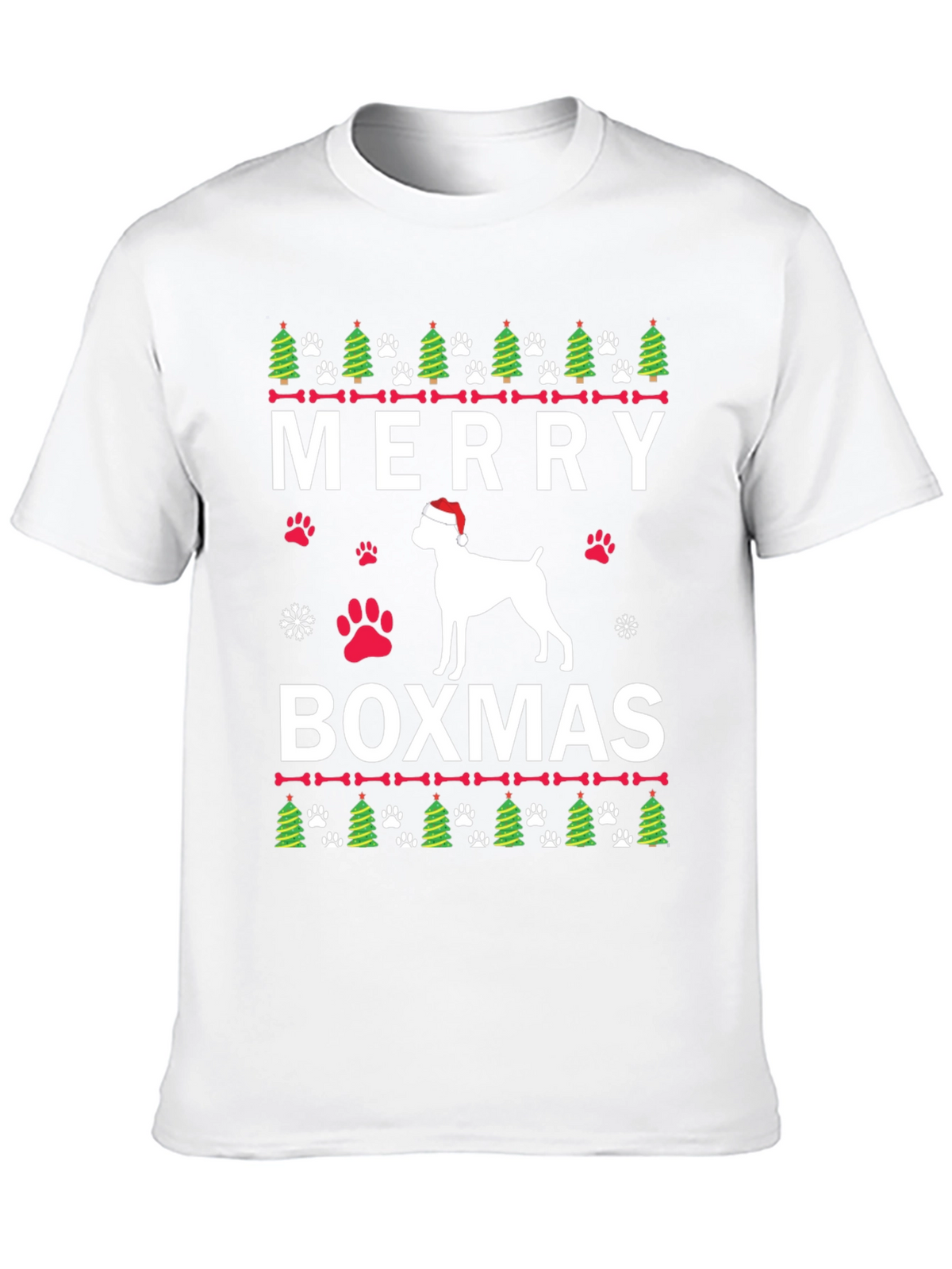 Merry Boxmas Dog Christmas T-Shirt
