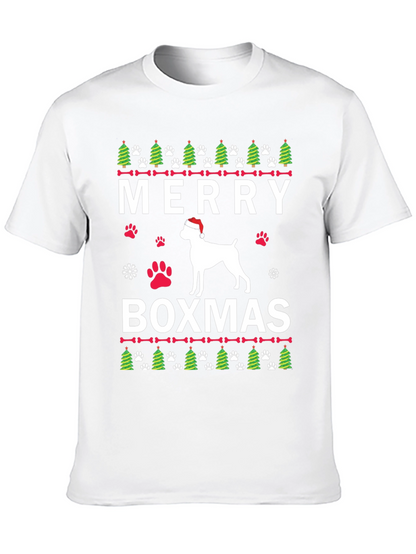 Merry Boxmas Dog Christmas T-Shirt
