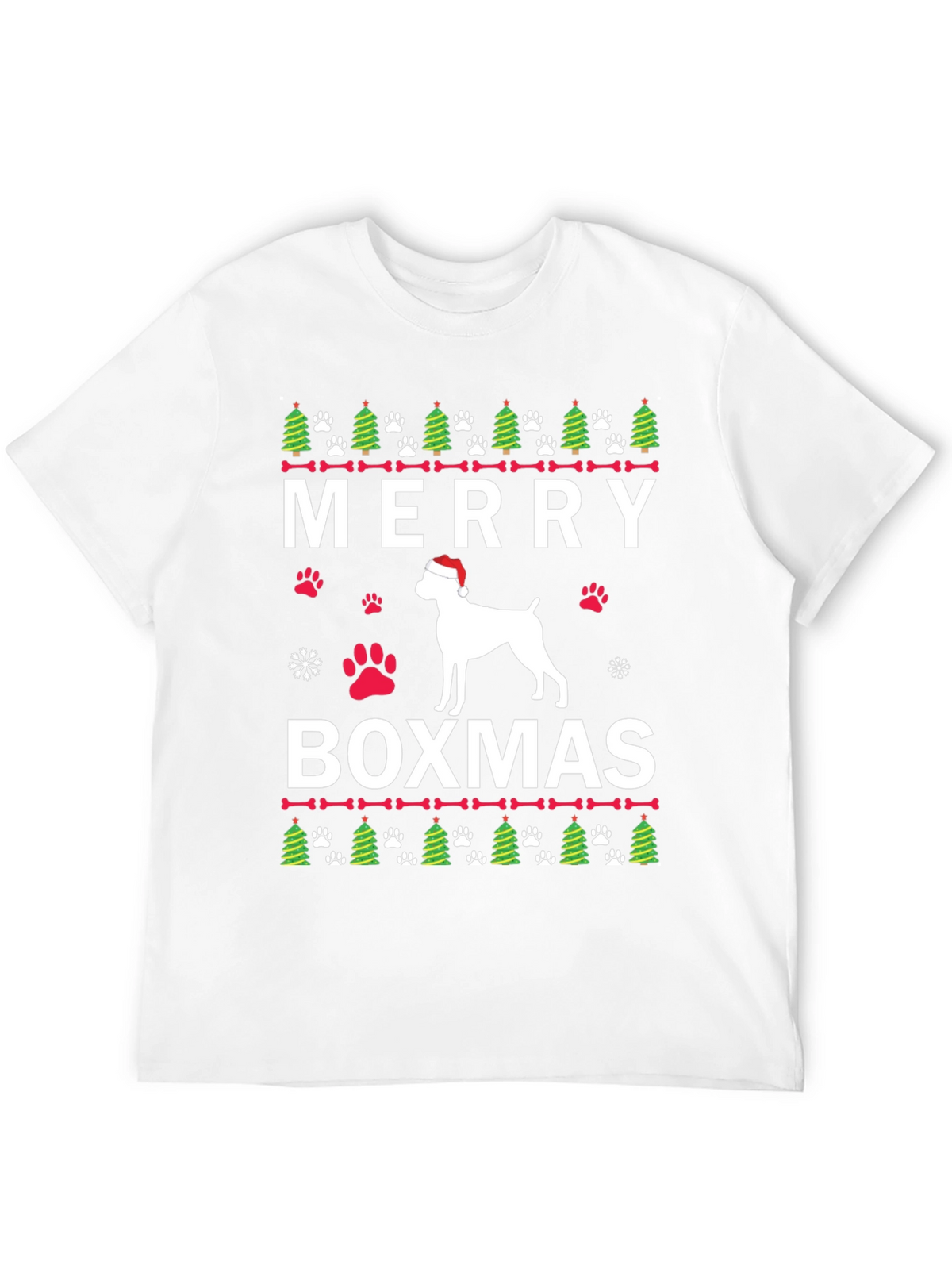Merry Boxmas Dog Christmas T-Shirt