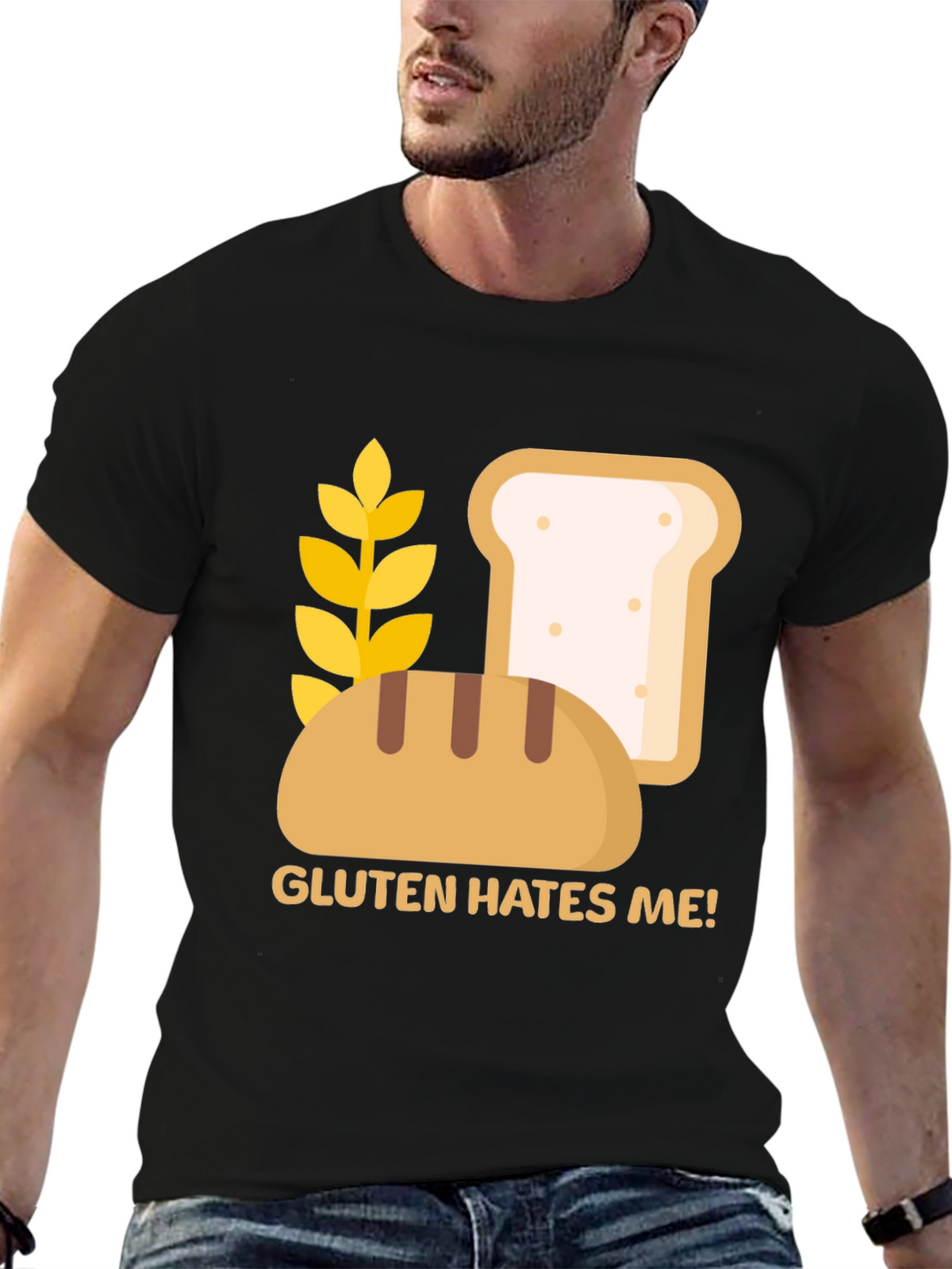 Gluten Hates Me! Graphic T-Shirt