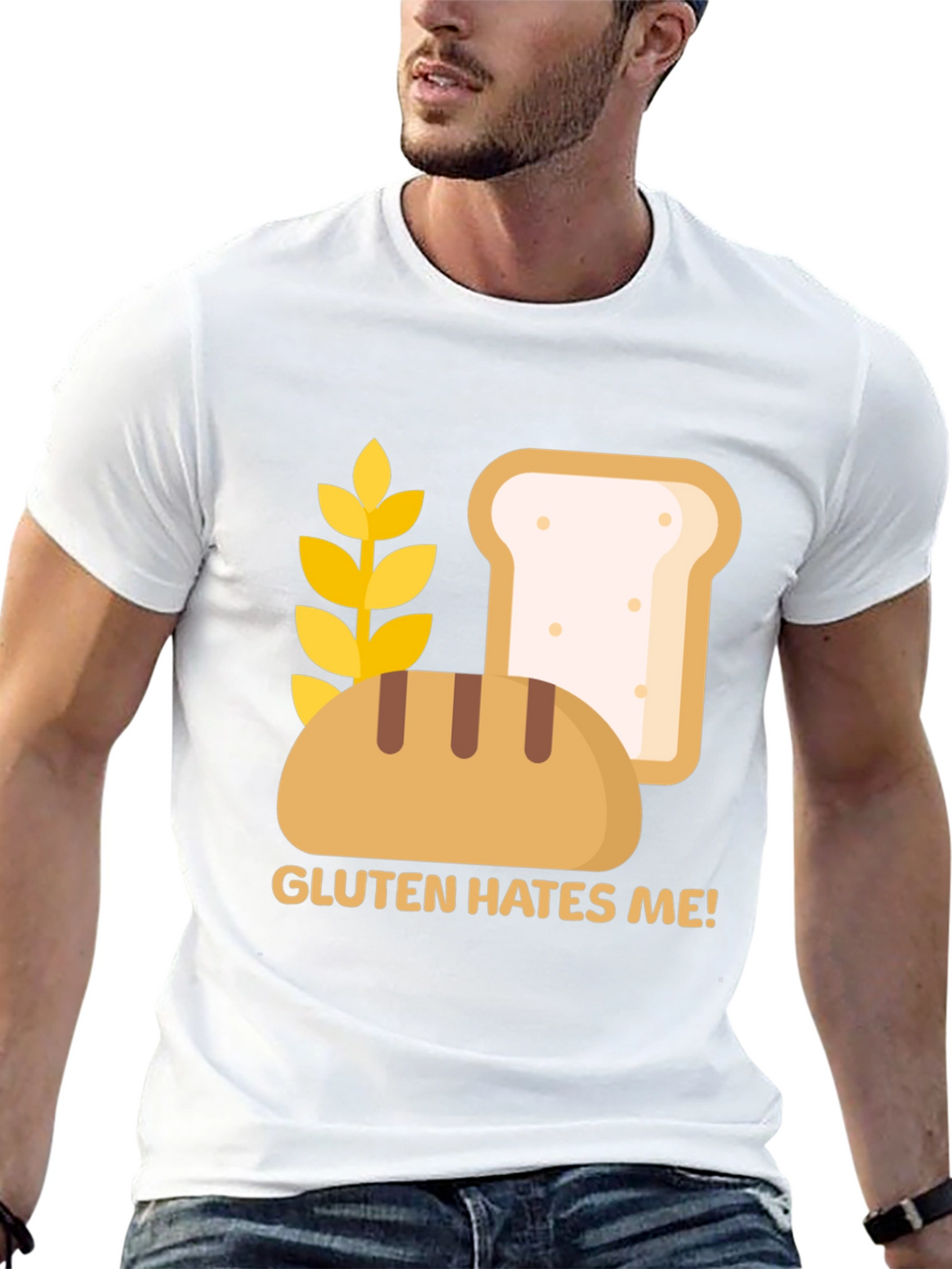 Gluten Hates Me! Graphic T-Shirt
