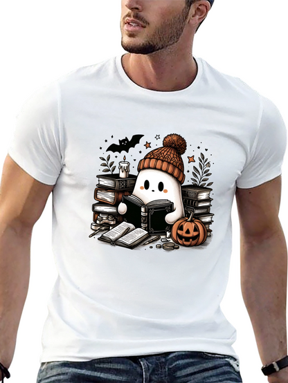 Reading Ghost T-Shirt - Cute Halloween Tee