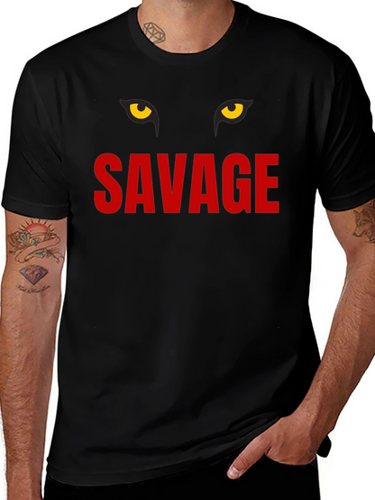 Savage Graphic Print Crew Neck T-Shirt