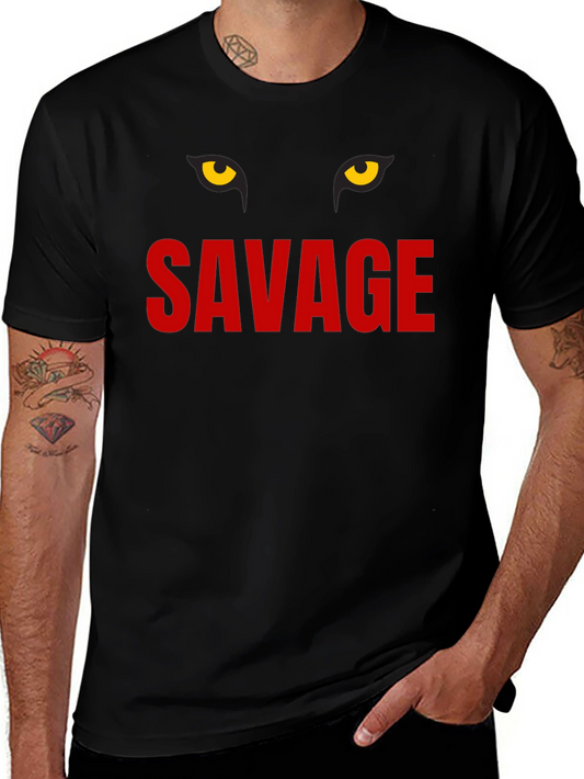 Savage Graphic Print Crew Neck T-Shirt