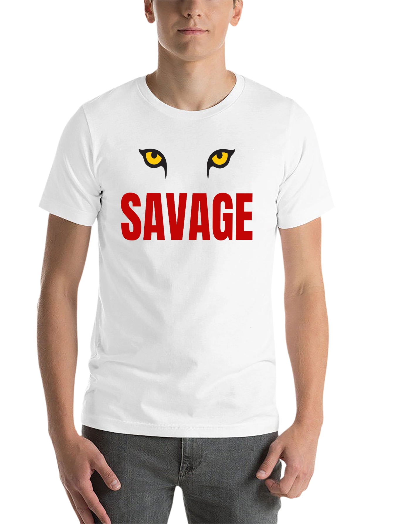 Savage Graphic Print Crew Neck T-Shirt
