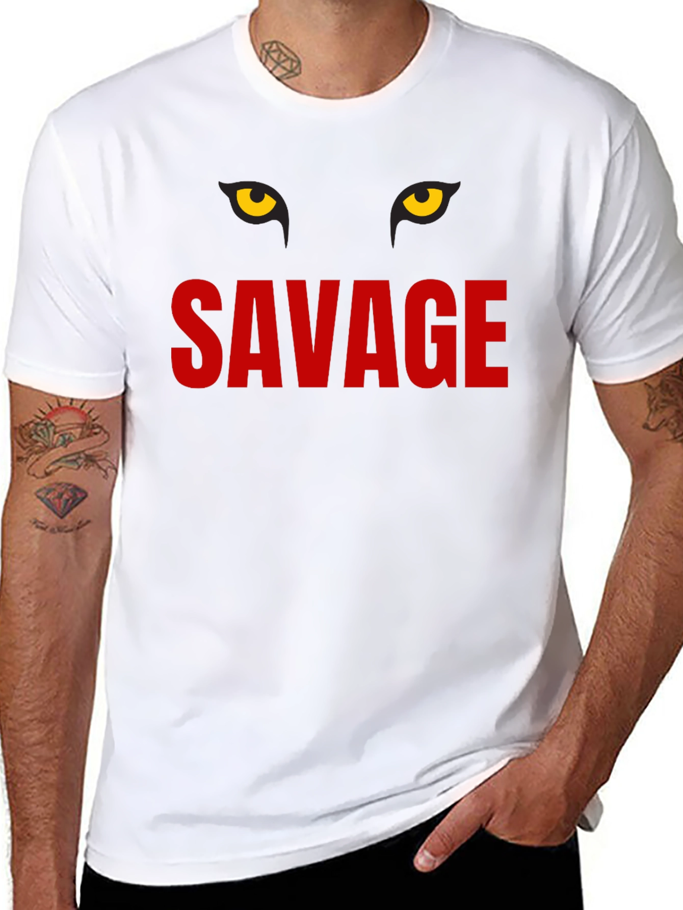 Savage Graphic Print Crew Neck T-Shirt