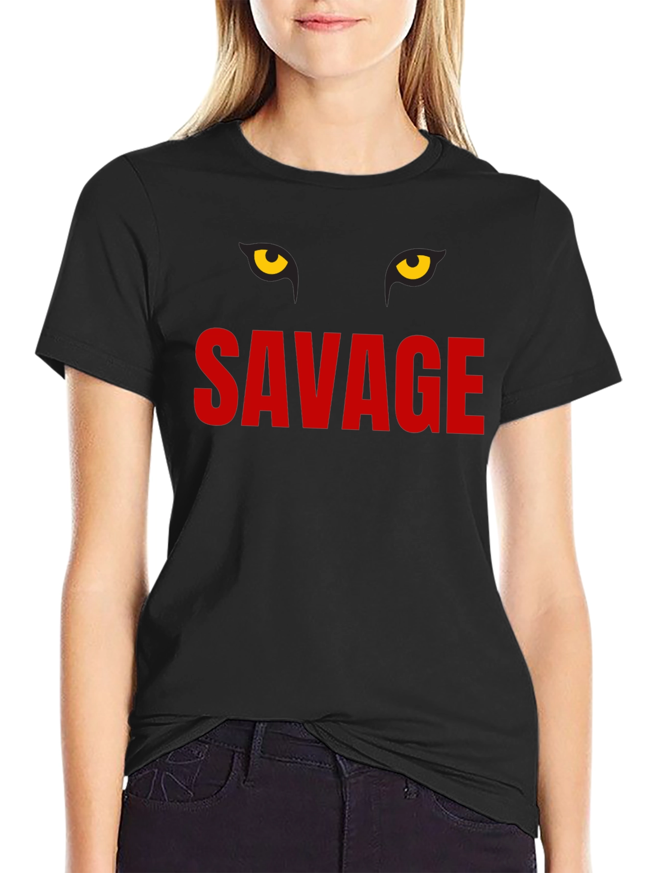 Savage Graphic Print Crew Neck T-Shirt