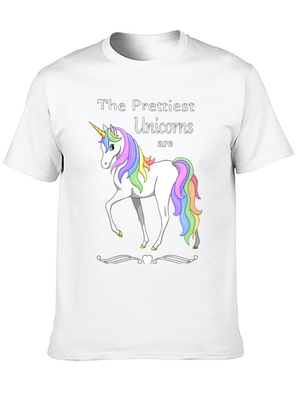 Prettiest Unicorns T-Shirt Black Cotton Blend