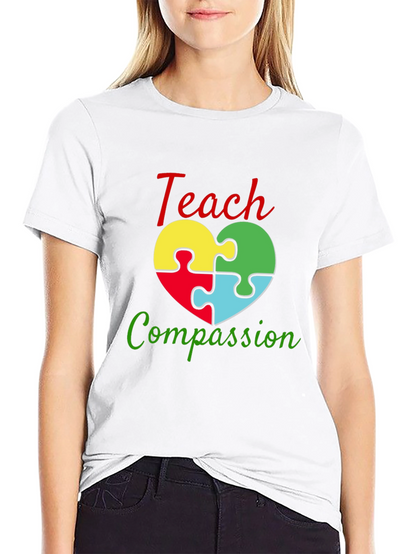 Teach Compassion Autism Awareness T-Shirt