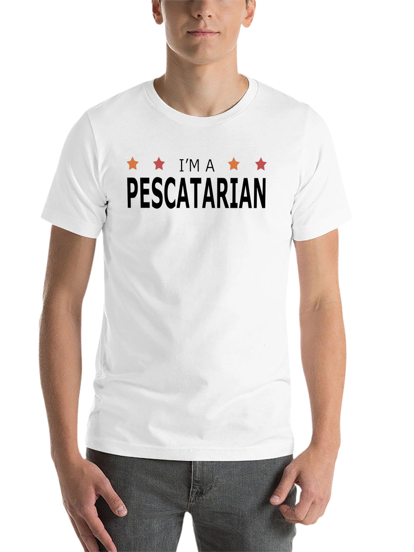 Im a Pescatarian Graphic Tee - Black