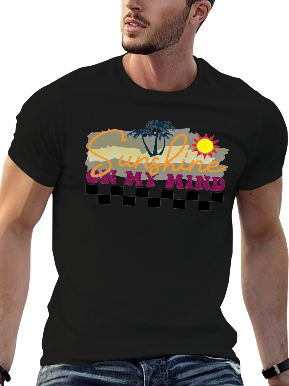 Sunshine On My Mind Graphic Tee - Tropical Vibe