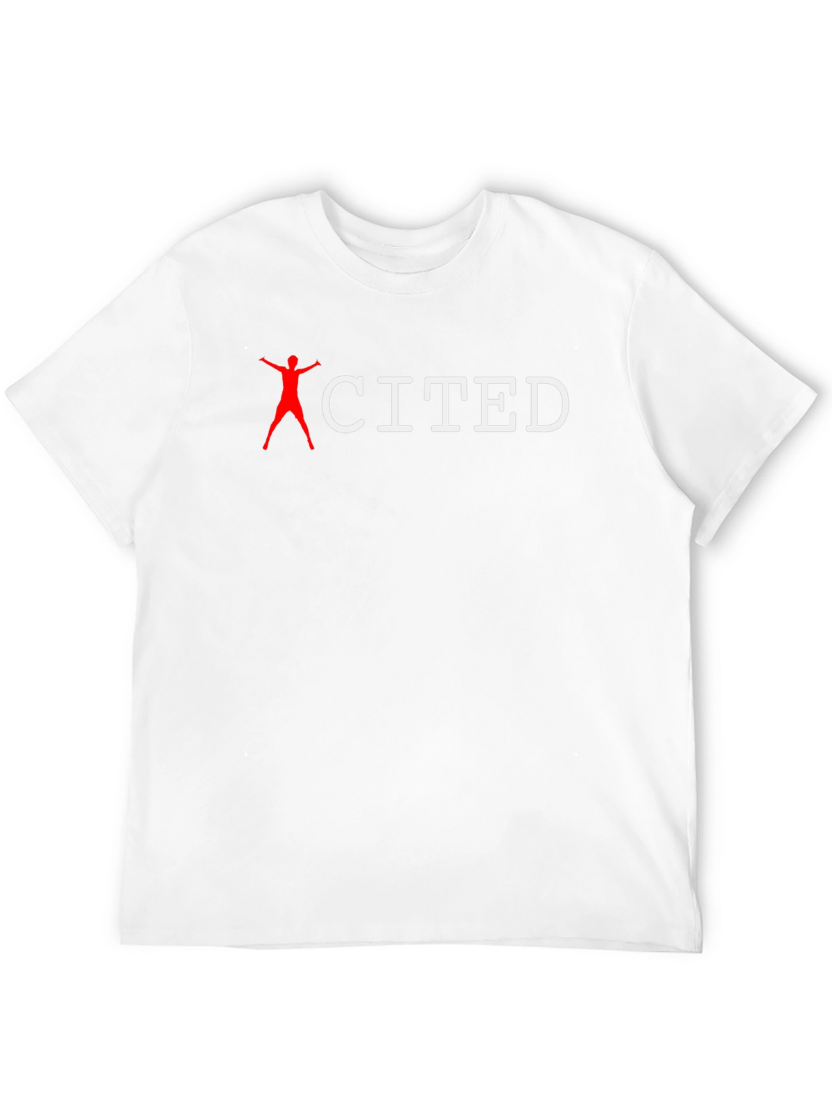 Excited Black Cotton Blend T-Shirt