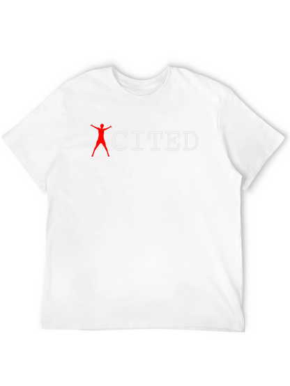 Excited Black Cotton Blend T-Shirt