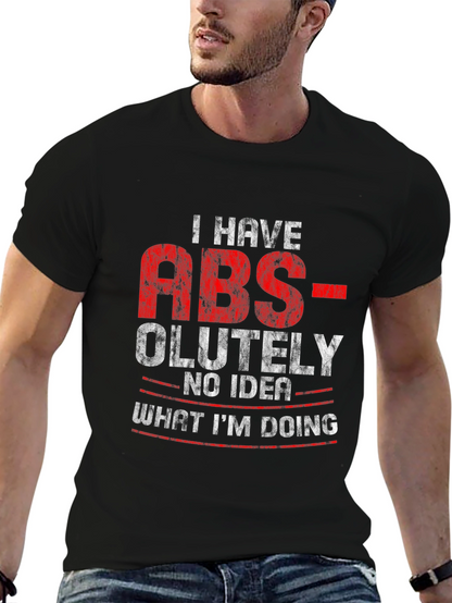 Funny ABS-olutely No Idea Graphic Tee Shirt