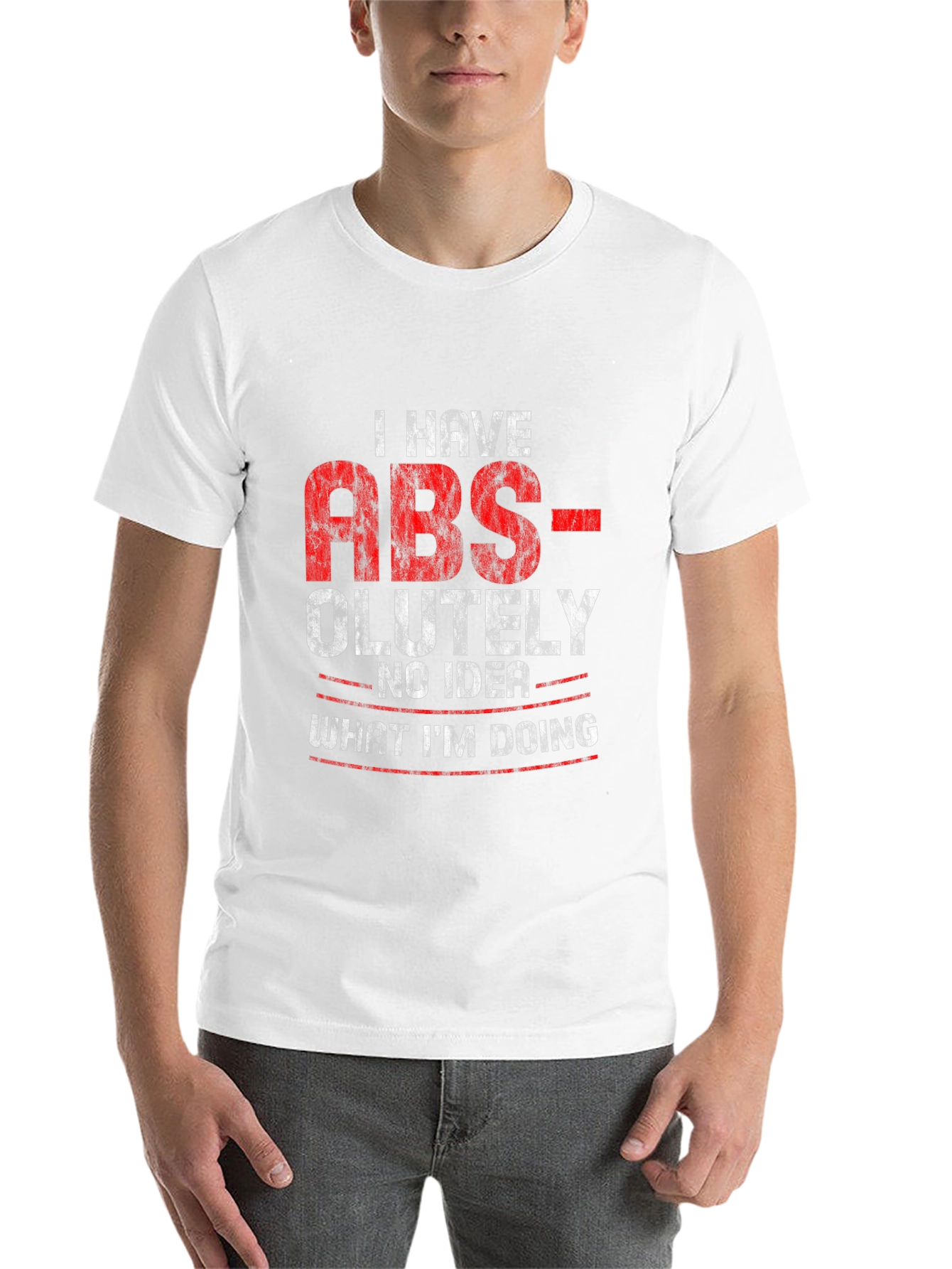 Funny ABS-olutely No Idea Graphic Tee Shirt