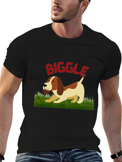 Biggle Dog Graphic Tee - Unisex Black T-Shirt