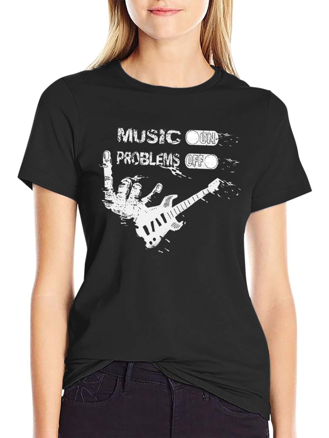 Music On Problems Off Graphic T-Shirt
