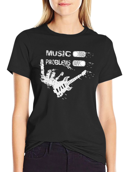 Music On Problems Off Graphic T-Shirt