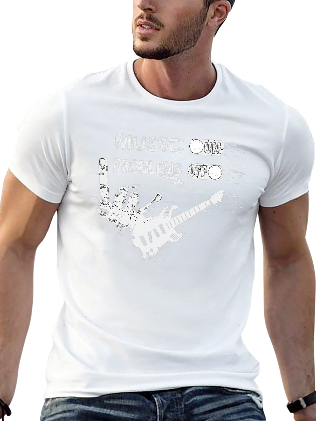 Music On Problems Off Graphic T-Shirt