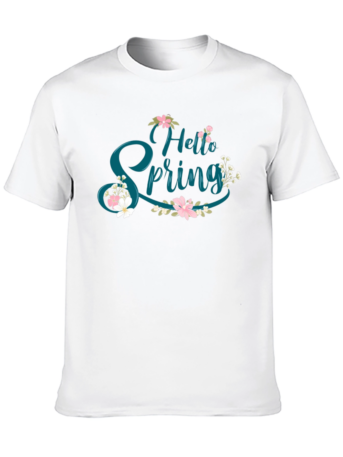 Hello Spring T-Shirt - Floral Design