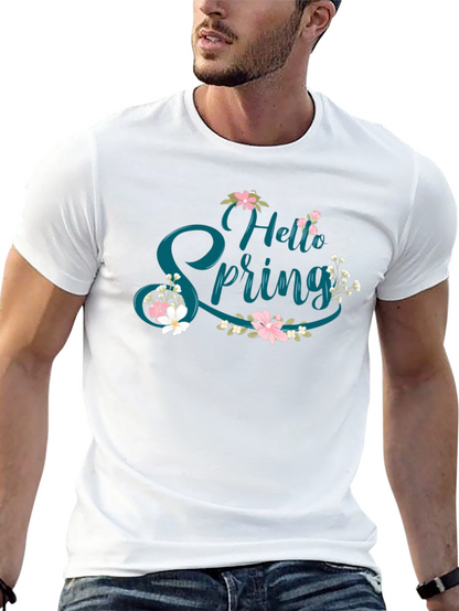 Hello Spring T-Shirt - Floral Design