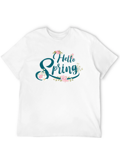 Hello Spring T-Shirt - Floral Design