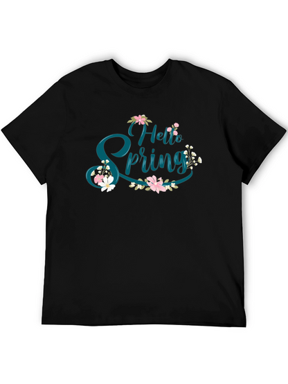 Hello Spring T-Shirt - Floral Design