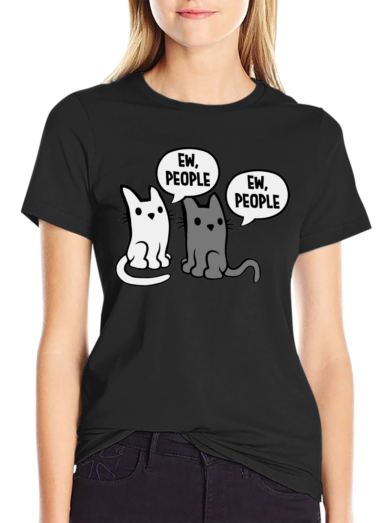 Ew People Funny Cat T-Shirt