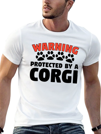 Warning Protected by a Corgi T-Shirt