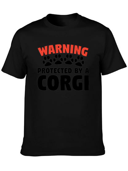 Warning Protected by a Corgi T-Shirt