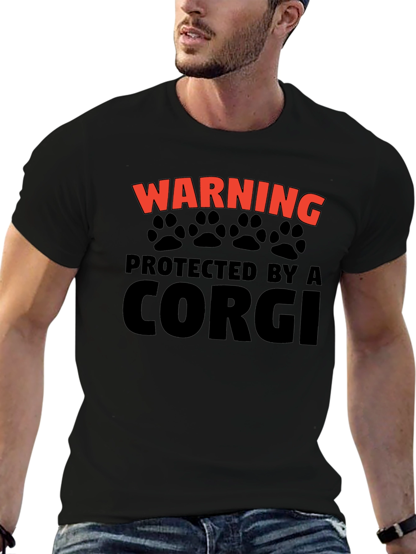 Warning Protected by a Corgi T-Shirt