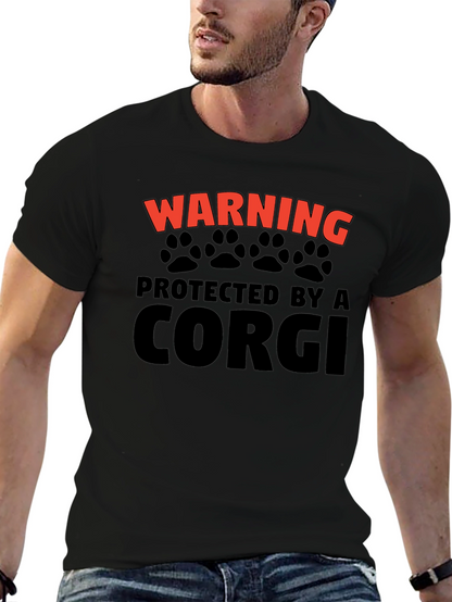 Warning Protected by a Corgi T-Shirt