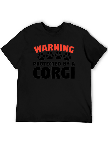 Warning Protected by a Corgi T-Shirt