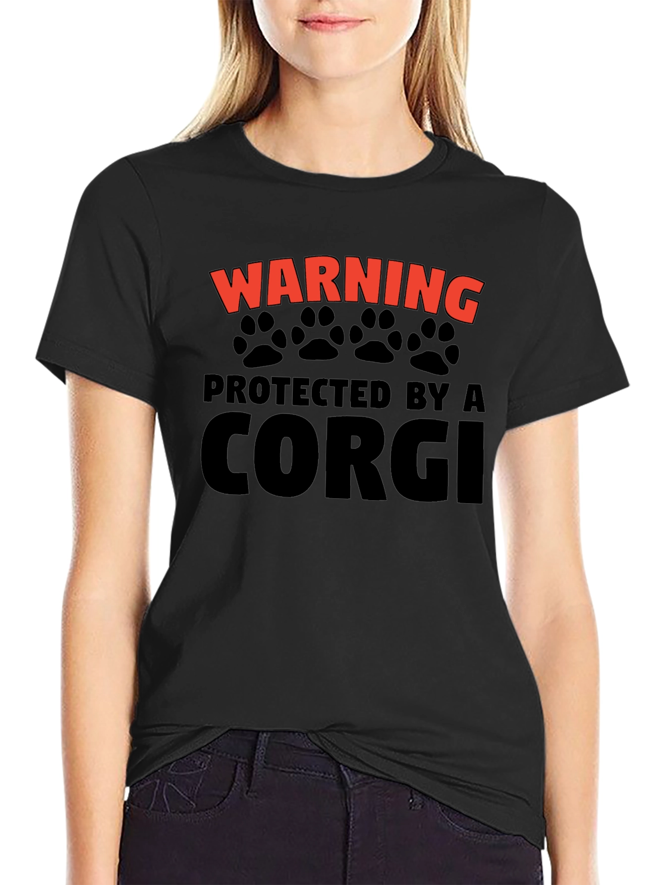 Warning Protected by a Corgi T-Shirt