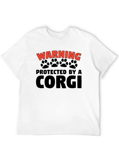 Warning Protected by a Corgi T-Shirt