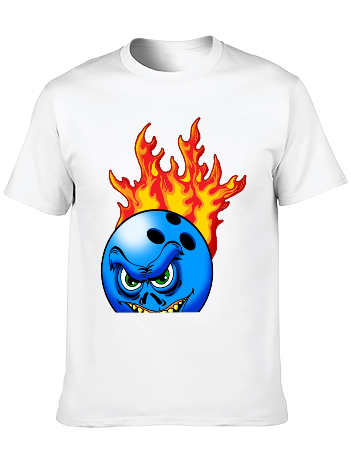 Fiery Bowling Ball Graphic Tee