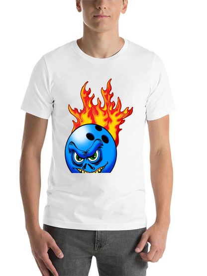 Fiery Bowling Ball Graphic Tee